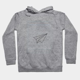 Japanese Origami Plane on Paper Hoodie